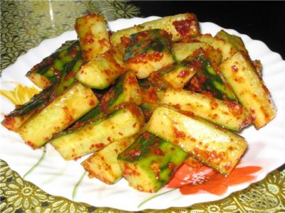 Кимчи (острый салат) из огурцов - по корейски